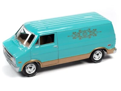 Coche diecast Johnny Lightning escala 1:64 '76 Dodge Tradesman Van JLCG026B Foto 1 de 4
