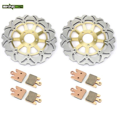 2 Front Brake Rotors Discs Pads For Kawasaki ZX12R ZX-12R Ninja 1200 2004-2005 - Image 1 of 4