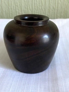 Small Wooden Vase Cocobola By The Sixpenny Wood Turner Yorkshire - Picture 1 of 7