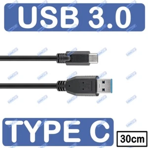 SHORT 30cm Sync & Charge Super Speed USB-C™ to USB A 3.0 charging Type C Cable - Picture 1 of 1
