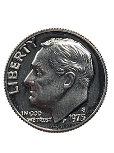 1975 S Roosevelt Dime 10c U.S. Coin Currency UNCIRCULATED BEAUTY! See Pictures - Picture 1 of 8