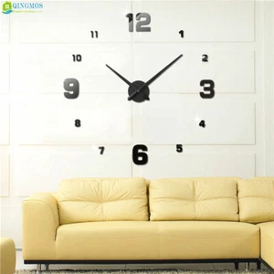 Wall Clock Acrylic Stickers Watch Decor Living Room Quartz Needle Modern Design - Picture 1 of 20