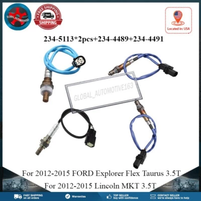 Sensor de oxígeno O2 aguas arriba + aguas abajo 4 piezas para Ford Flex 3,5 L Turbo 2011-2015 Foto 1 de 4
