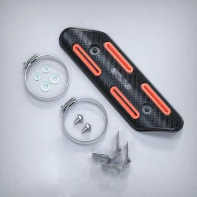 Cubierta silenciadora tubo aislamiento térmico escape moto ATV Foto 1 de 4