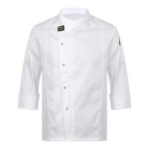 Unisex Women Men Chef Coat Cook Jacket Restaurant Kitchen Workwear Uniform Shirt - Picture 1 of 128