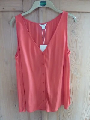 Beautiful Monsoon Red Sleeveless Summer Blouse Top 14 BNWT - Image 1 of 4