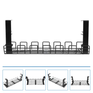 Under-Desk Cable Stand Power Strips Holder Black Electric Wire Organizer - Picture 1 of 8