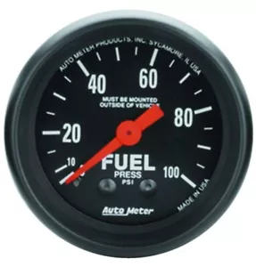 AutoMeter 2612 Z-Series 2-1/16" Mechanical EFI Fuel Pressure Gauge 0-100 PSI - Picture 1 of 3