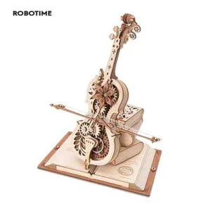 Rokr 3D Wooden Puzzle Magic Cello Mechanical Music Box for Kids - Retro Model - Picture 1 of 9