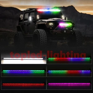 Super slim barra super bright single row 50" Dream RGB LED Light Bar for UTV ATV - Picture 1 of 12