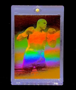 GEORGE FOREMAN RARE GOLD REFRACTOR HOLO Rainbow Foil Boxing Card SP - Picture 1 of 6