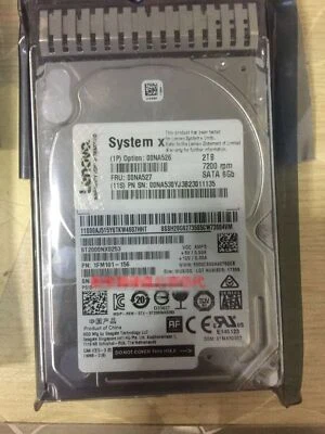 LENOVO 00NA526 00NA527 00NA530 2TB 7.2K SATA 6G 2.5" G3HS HDD Hard Drive - Image 1 of 4