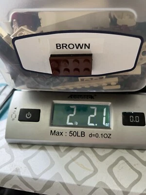 2 LB BROWN LEGO BRAND BLOCKS BULK LOT! - Image 1 of 2