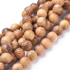 Strand 49+ 8mm Natural Burly Wood Craft Healing Plain Round Beads UK - Picture 1 of 6