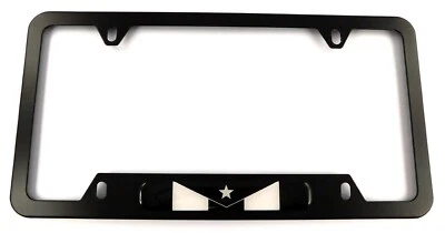 Puerto Rico Black Flag Metal  Aluminium Car License plate frame cutout 4hole Foto 1 de 2