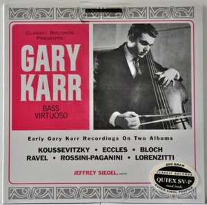 AUDIOPHILE CLASSIC RECORDS GARY KARR "Bass Virtuoso" QUIEX SVP 200g #2LPs SEALED - Picture 1 of 2