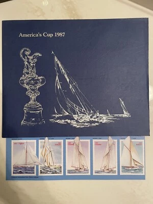 AMERICA'S CUP 1987 DEFENSA ISLAS SALOMÓN PRIMER DÍA CUBIERTA PRESENTACIÓN CARPETA  Foto 1 de 3