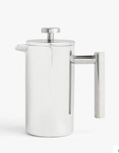 John Lewis Double Walled Stainless Steel 3 Cup Cafetiere 350ml