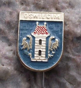 Vintage Oswiecim Auschwitz Doppeladler KZ Lager Schild Pin Abzeichen - Bild 1 von 2