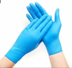 100 Einweghandschuhe puderfrei Latex/Vinyl/Nitril weiß blau Untersuchung - Bild 1 von 24
