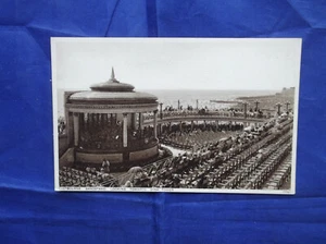 DOUBLE VIEW POSTCARD EASTBOURNE BANDSTAND LOOKING TOWARDS WISH TOWER UNPOSTED - Picture 1 of 2