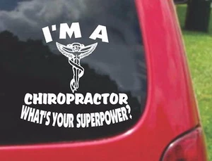 2 (PCS) I'm a CHIROPRACTOR What's Your Superpower? Decals 20 Colors To Choose - Bild 1 von 2