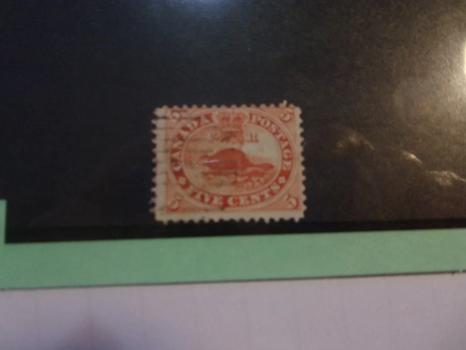 Canada Used, 1859 Issue, Scott #15, 5 Cent Beaver, Perf 12, Wove Paper. - Image 1 of 1