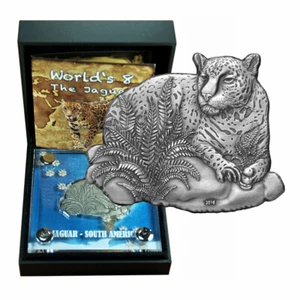 Burkina Faso Münze 1000 Francs 2016 The Jaguar 1 Oz Silber Box CoA Display 02803 - Bild 1 von 5