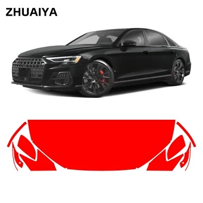 Película protectora de pintura PPF para capó parcial + guardabarros para Audi S8 2022-2025 Foto 1 de 4