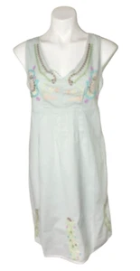 NEU Damen Baumwollkleid Gr. 4 Bob Timberlake Silberfutter bestickt gefüttert - Bild 1 von 13