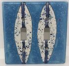 Studio Pottery Surfboard Double Light Switch Cover Plate