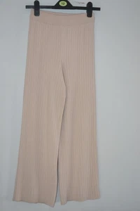 Abercrombie & Fitch Mujer Beige Tejido Estilo Salón Pantalones Talla Pequeña - Imagen 1 de 3