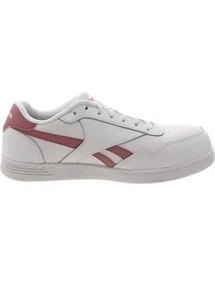 Womens 11.5 Reebok Classic Club Memt Safety Toe Work Sneaker Women White Leather - Picture 1 of 20
