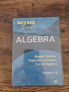 Math Made Easy Algebra Volumes 1-5 (DVD, 2015, 5-Disc Set) New Sealed - Picture 1 of 7