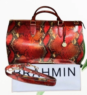 Brahmin Anywhere RARO Weekender Carmesí Rosebay Nuevo con Etiquetas Foto 1 de 4