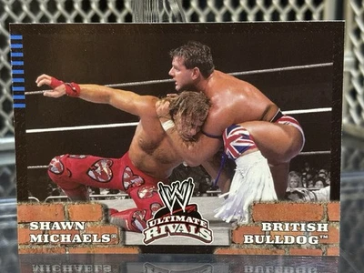 2008 Topps WWE Ultimate Rivals Shawn Michaels Vs British Bulldog Wrestling Card - Image 1 of 4