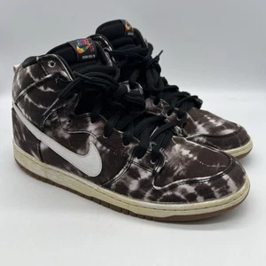 NIKE SB DUNK HIGH PRO TIE DYE BLACK NBY 313171-023 SIZE 10 PRE OWNED NO BOX - Picture 1 of 10