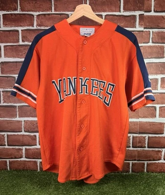 Camiseta cosida naranja vintage años 90 Starter New York Yankees MLB mercancía genuina M Foto 1 de 4