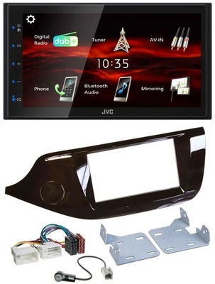 JVC USB Bluetooth MP3 DAB 2DIN Autoradio für Kia Ceed ab 12 glänzend - Bild 1 von 4