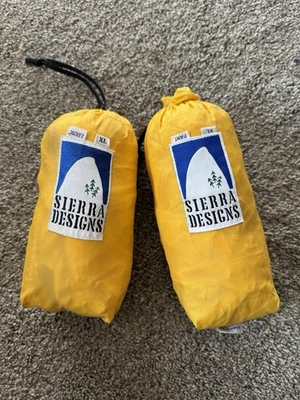 1990-е Sierra Designs дождевик комплект куртка брюки мужские XL желтый винтажный туризм - Изображение 1 из 4