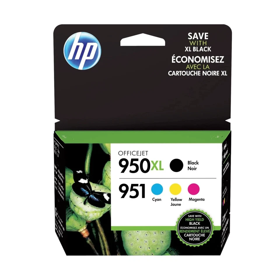 HP 950XL Black & 951 Cyan Magenta & Yellow C2P01FN () (Expired)