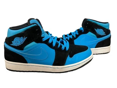 Hombres 10.0US Usado Air Jordan 1 Medio Polvo Azul Foto 1 de 4