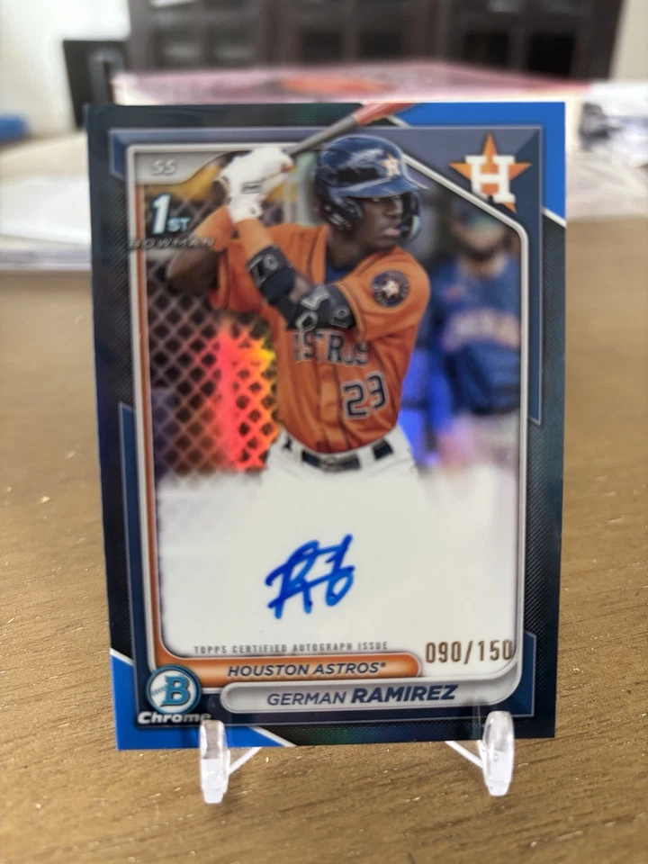 2024 Bowman Chrome Prospect German Ramirez True Blue Auto Refractor /150 - Image 1 of 1