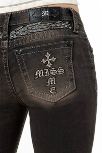 NWT Miss Me Gabbriette Black Bootcut Jeans 30x32! - Picture 1 of 14