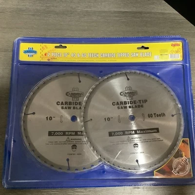 "Hoja de sierra con punta de carburo de 10"" 40 y 60 2 hojas 6806" Foto 1 de 4