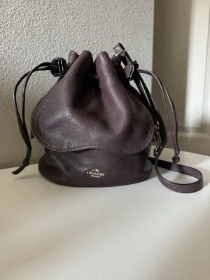 BOLSO COACH PÉTALOS BORDADO FLORAL CUERO GRANULADO EN HERMOSA SANGRE DE BUEY  Foto 1 de 4