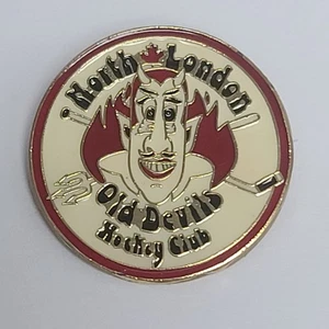 Vintage Hockey Club Pin North London Ontario Canada Old Devils Hockey Club Pin - Picture 1 of 4