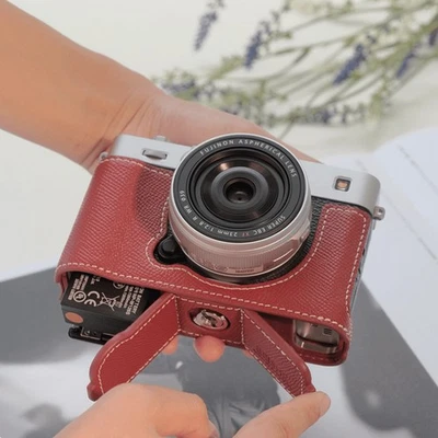 Genuine Leather Camera Bag Case Protect Cover Belt Strap For Fujifilm X-E5 XE5 - Image 1 of 4