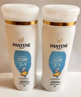 (2) Champú y acondicionador Pantene Pro V Classic Clean 2 en 1 12 fl oz cada uno Foto 1 de 4