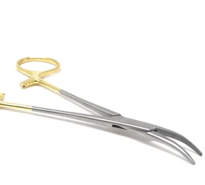 Universal Pet Grooming Cat/Dog Mosquito Hemostats Hair Puller 5" CRV Gold Handle - Picture 1 of 5